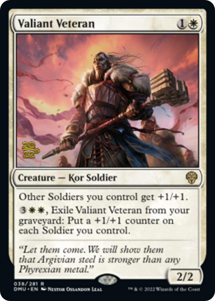 Valiant Veteran [Dominaria United Prerelease Promos] | Clutch Gaming