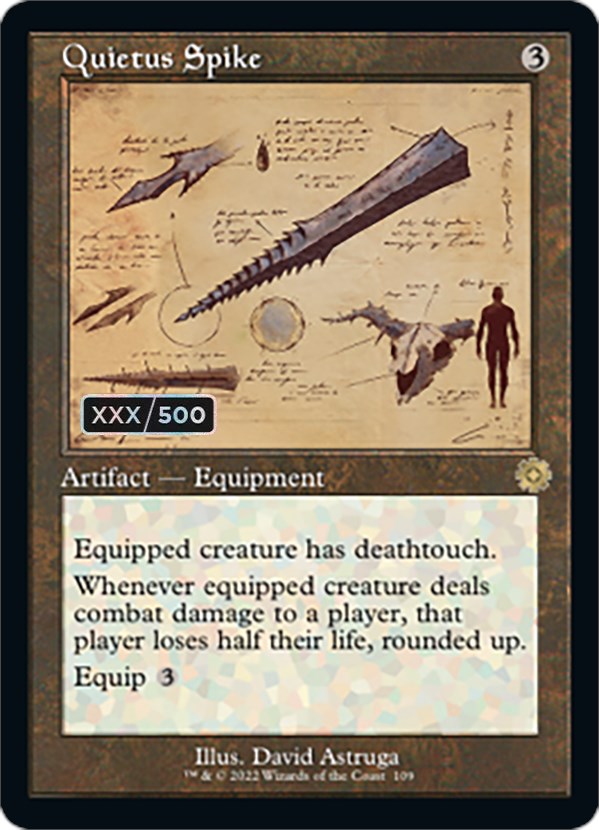 Quietus Spike (Retro Schematic) (Serial Numbered) [The Brothers' War Retro Artifacts] | Clutch Gaming