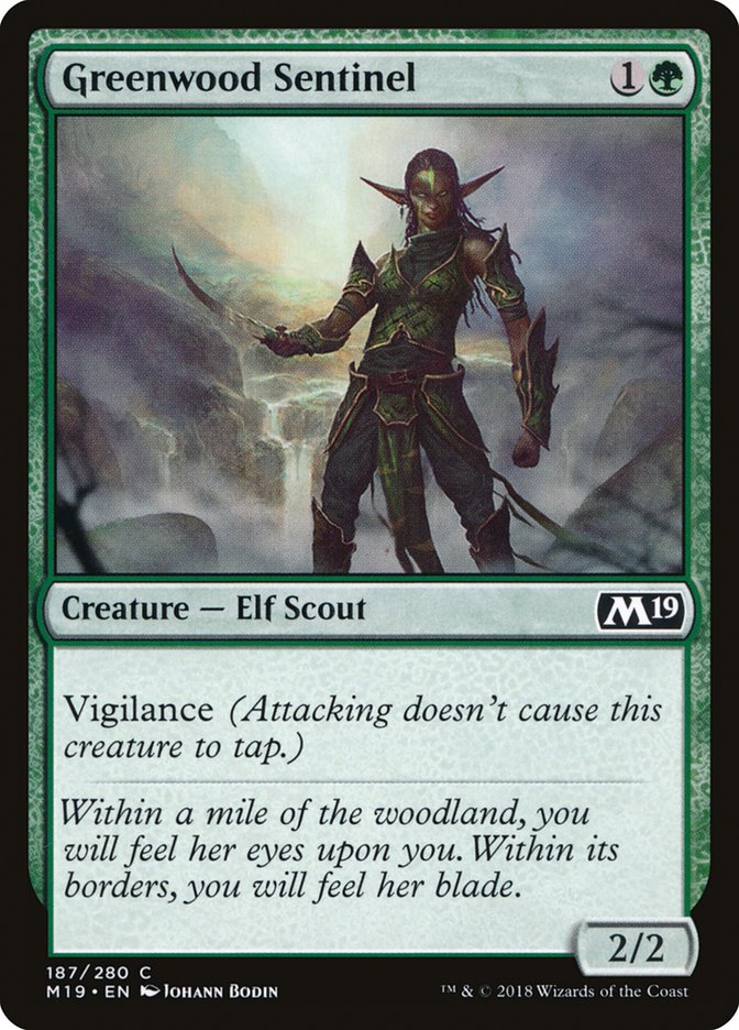 Greenwood Sentinel [Core Set 2019] | Clutch Gaming