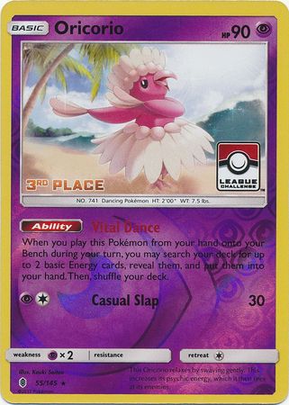 Oricorio (55/145) (League Promo 3rd Place) [Sun & Moon: Guardians Rising] | Clutch Gaming