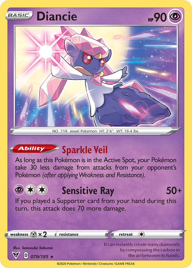 Diancie (079/185) [Sword & Shield: Vivid Voltage] | Clutch Gaming