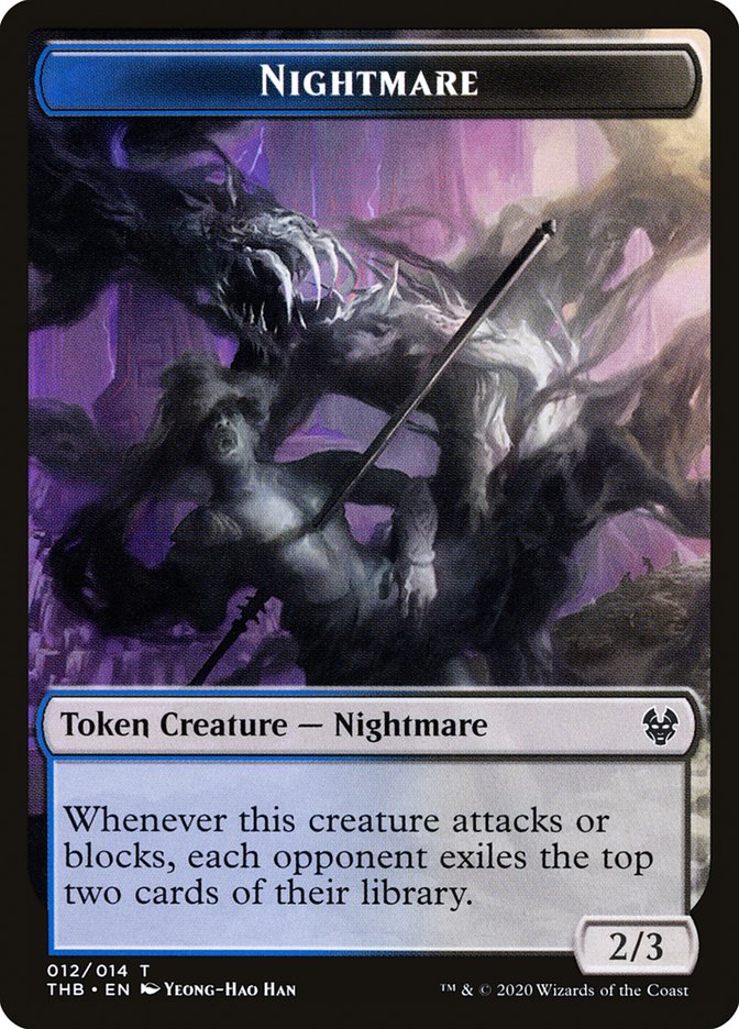 Human Soldier // Nightmare Double-Sided Token [Theros Beyond Death Tokens] | Clutch Gaming