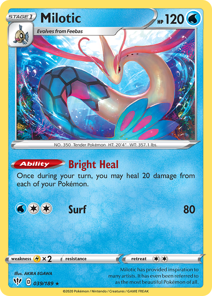 Milotic (039/189) [Sword & Shield: Darkness Ablaze] | Clutch Gaming