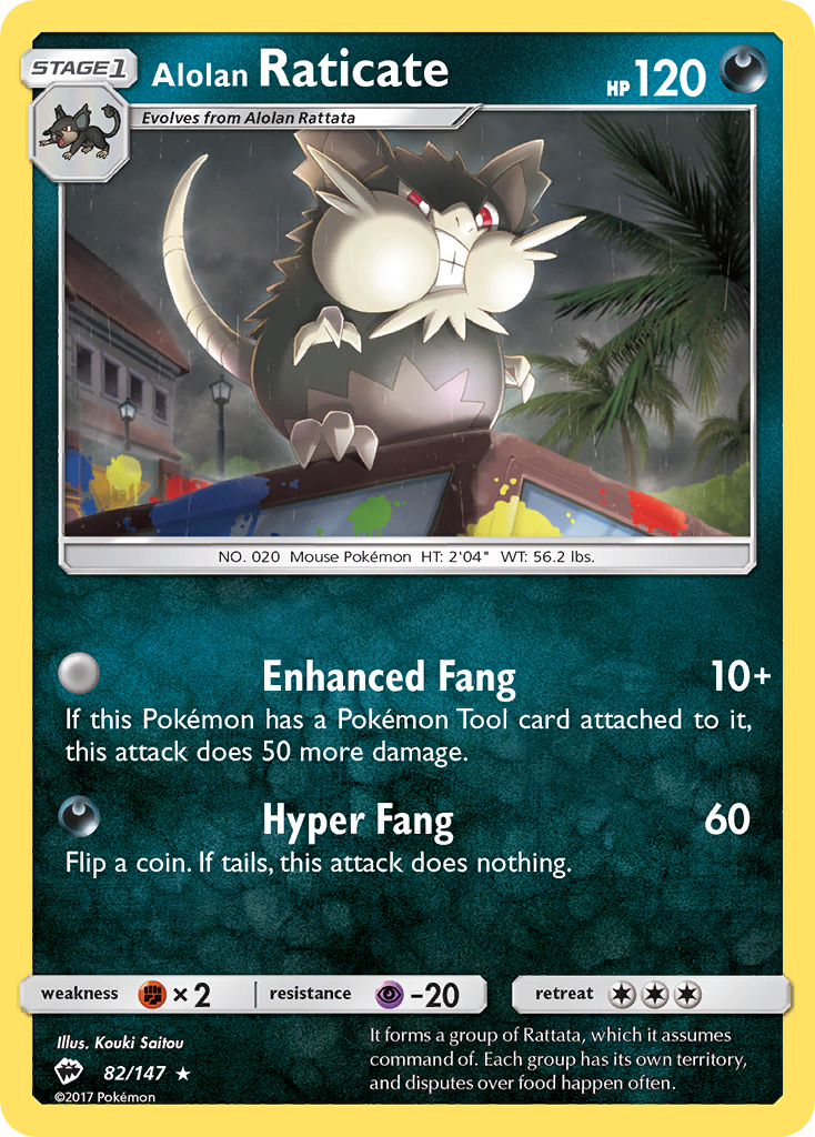 Alolan Raticate (82/147) [Sun & Moon: Burning Shadows] | Clutch Gaming