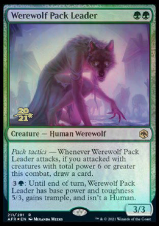 Werewolf Pack Leader [Dungeons & Dragons: Adventures in the Forgotten Realms Prerelease Promos] | Clutch Gaming