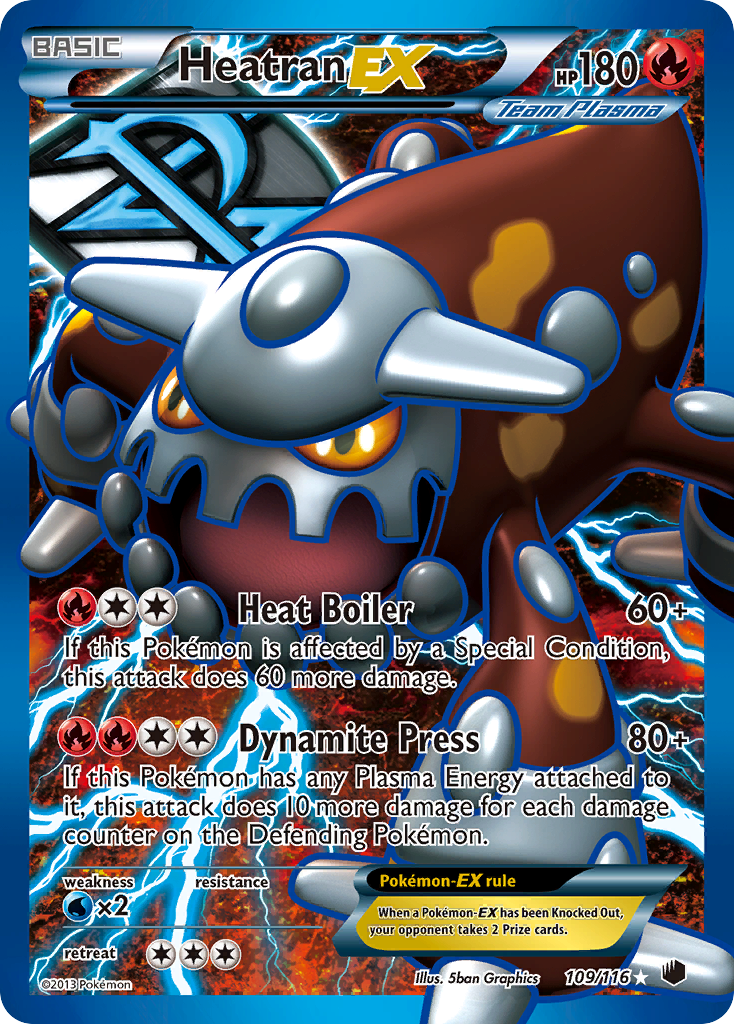 Heatran EX (109/116) [Black & White: Plasma Freeze] | Clutch Gaming