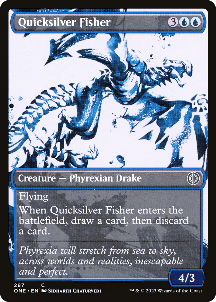 Quicksilver Fisher (Showcase Ichor) [Phyrexia: All Will Be One] | Clutch Gaming