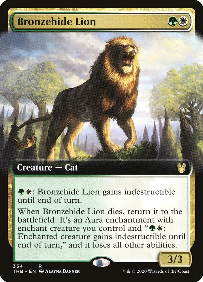 Bronzehide Lion (Extended Art) [Theros Beyond Death] | Clutch Gaming