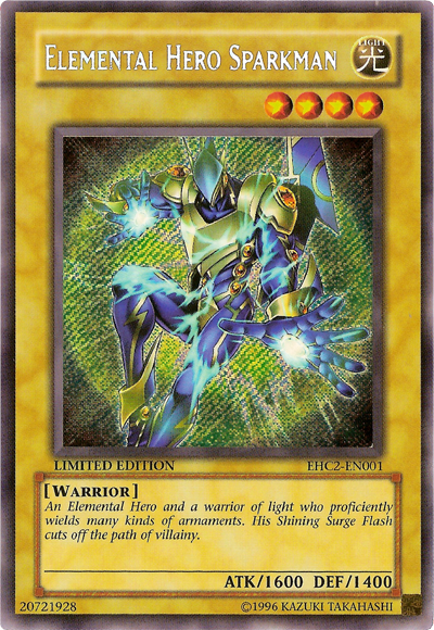 Elemental Hero Sparkman [EHC2-EN001] Secret Rare | Clutch Gaming