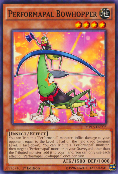 Performapal Bowhopper [MP16-EN003] Common | Clutch Gaming