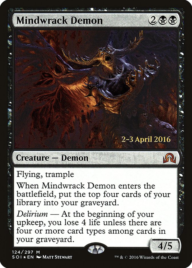 Mindwrack Demon [Shadows over Innistrad Prerelease Promos] | Clutch Gaming