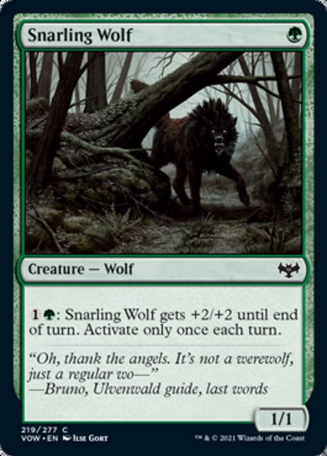 Snarling Wolf [Innistrad: Crimson Vow] | Clutch Gaming