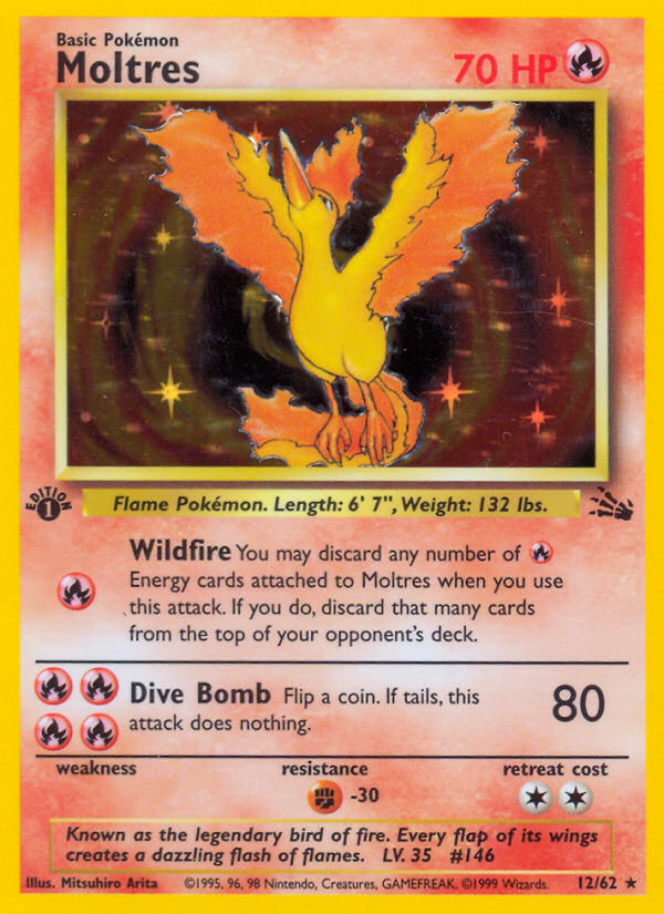 Moltres (12/62) [Fossil 1st Edition] | Clutch Gaming