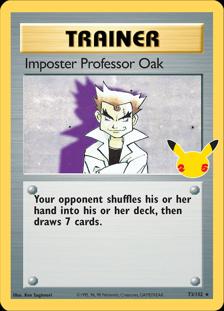 Imposter Professor Oak (73/102) [Celebrations: 25th Anniversary - Classic Collection] | Clutch Gaming