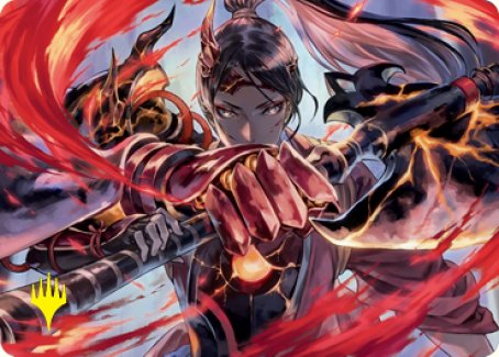 Risona, Asari Commander Art Card (Gold-Stamped Signature) [Kamigawa: Neon Dynasty Art Series] | Clutch Gaming