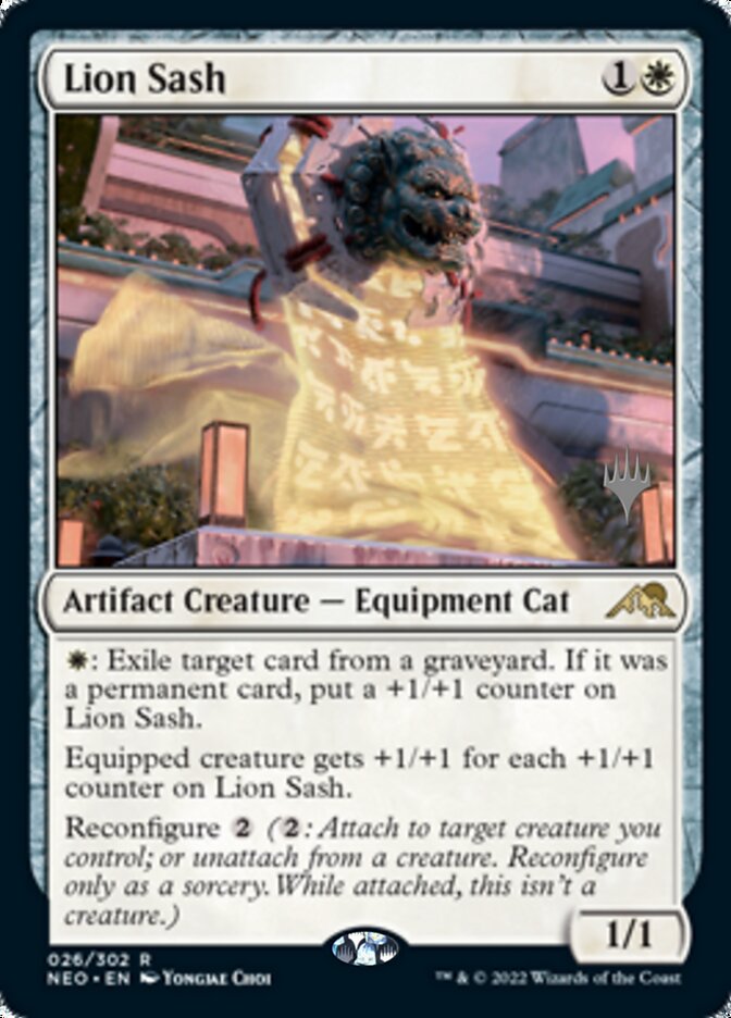 Lion Sash (Promo Pack) [Kamigawa: Neon Dynasty Promos] | Clutch Gaming