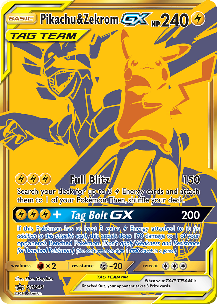 Pikachu & Zekrom GX (SM248) (Jumbo Card) [Sun & Moon: Black Star Promos] | Clutch Gaming