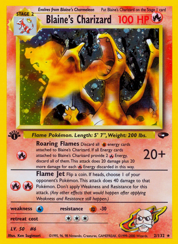 Blaine's Charizard (2/132) [Gym Challenge 1st Edition] | Clutch Gaming