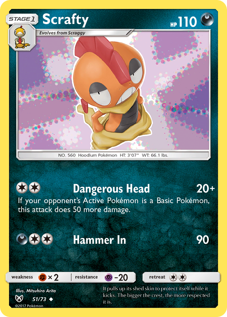 Scrafty (51/73) [Sun & Moon: Shining Legends] | Clutch Gaming