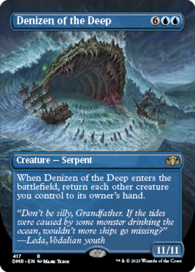 Denizen of the Deep (Borderless Alternate Art) [Dominaria Remastered] | Clutch Gaming