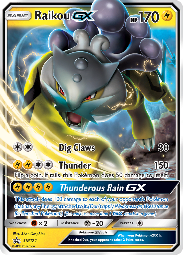 Raikou GX (SM121) [Sun & Moon: Black Star Promos] | Clutch Gaming