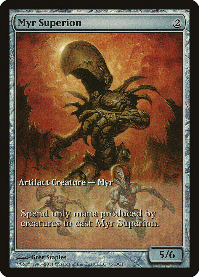 Myr Superion (Game Day) (Extended Art) [New Phyrexia Promos] | Clutch Gaming