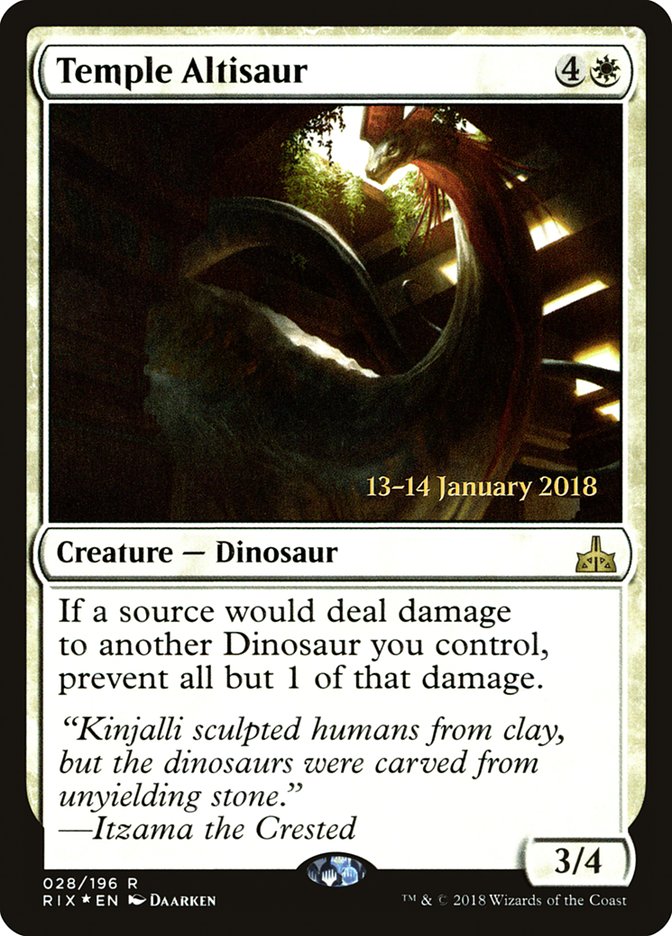 Temple Altisaur [Rivals of Ixalan Prerelease Promos] | Clutch Gaming