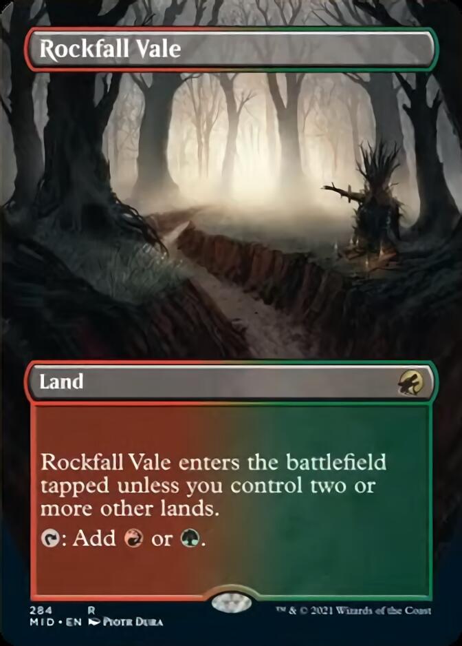 Rockfall Vale (Borderless Alternate Art) [Innistrad: Midnight Hunt] | Clutch Gaming