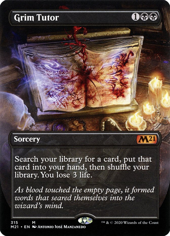 Grim Tutor (Borderless Alternate Art) [Core Set 2021] | Clutch Gaming