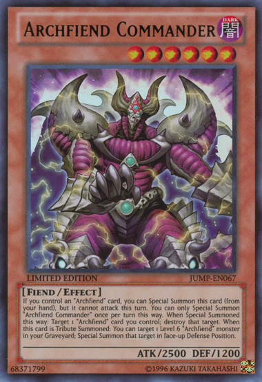 Archfiend Commander [JUMP-EN067] Ultra Rare | Clutch Gaming