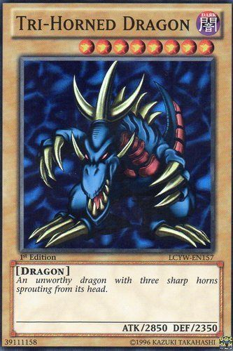 Tri-Horned Dragon [LCYW-EN157] Super Rare | Clutch Gaming