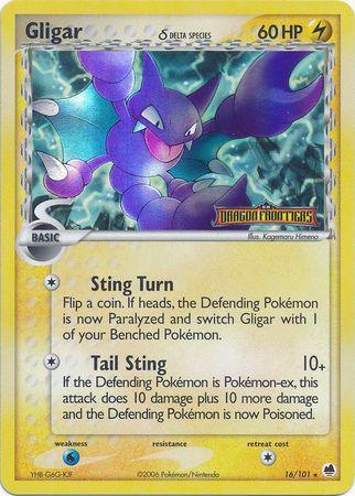 Gligar (16/101) (Delta Species) (Stamped) [EX: Dragon Frontiers] | Clutch Gaming