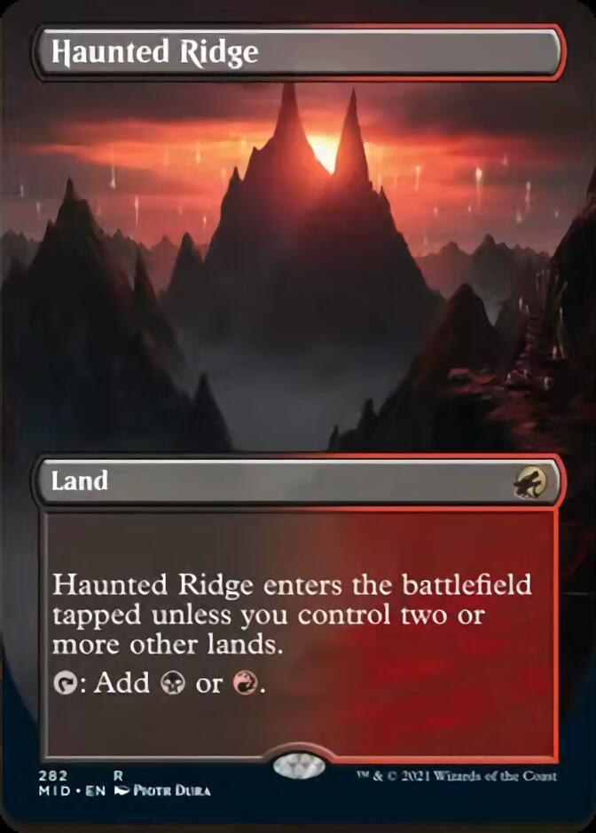 Haunted Ridge (Borderless Alternate Art) [Innistrad: Midnight Hunt] | Clutch Gaming