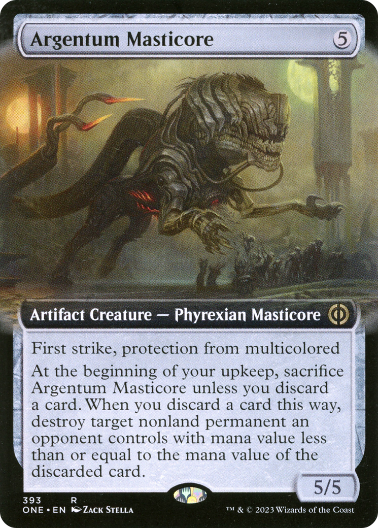 Argentum Masticore (Extended Art) [Phyrexia: All Will Be One] | Clutch Gaming