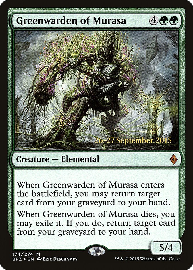 Greenwarden of Murasa [Battle for Zendikar Prerelease Promos] | Clutch Gaming