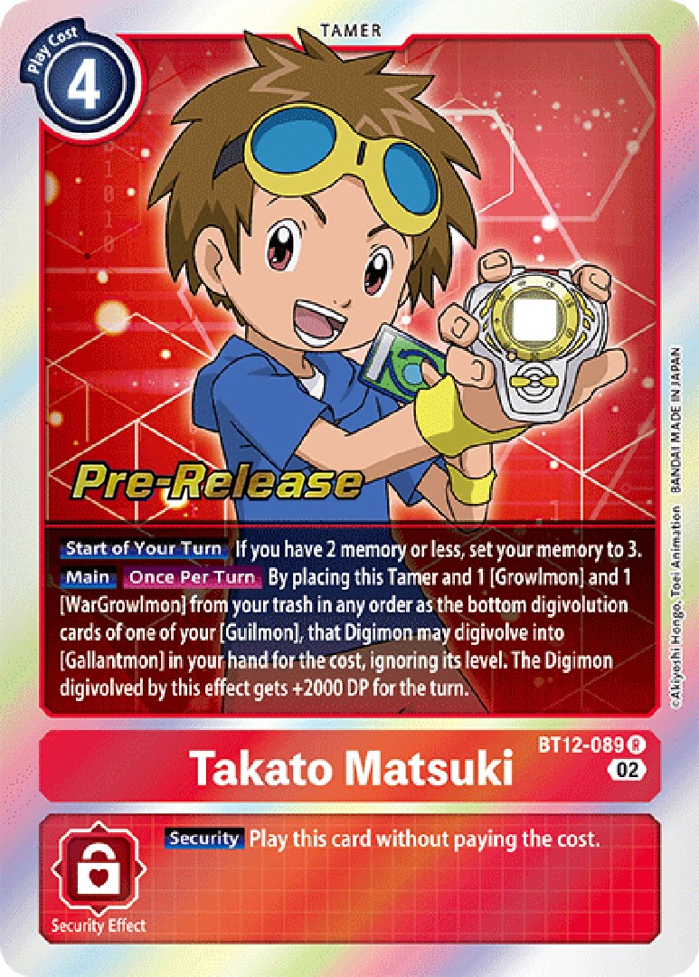 Takato Matsuki [BT12-089] [Across Time Pre-Release Cards] | Clutch Gaming