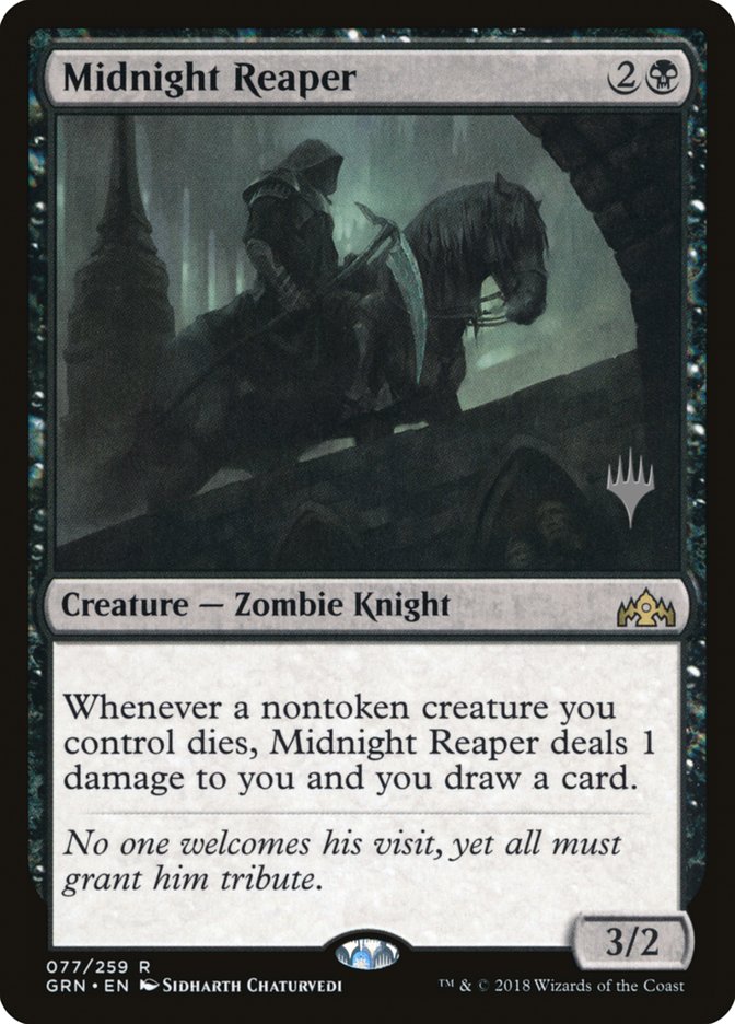 Midnight Reaper (Promo Pack) [Guilds of Ravnica Promos] | Clutch Gaming