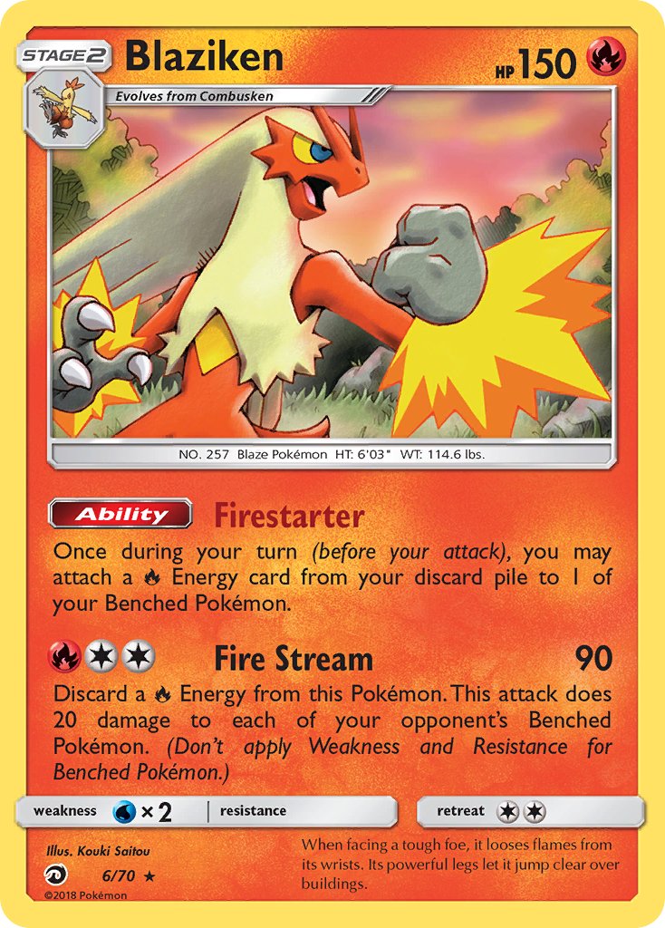 Blaziken (6/70) (Theme Deck Exclusive) [Sun & Moon: Dragon Majesty] | Clutch Gaming