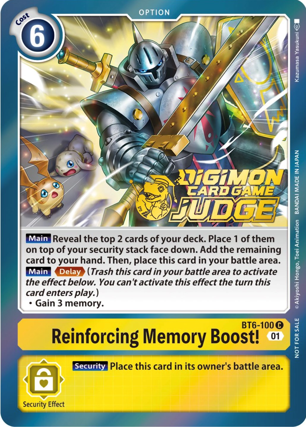 Reinforcing Memory Boost! [BT6-100] (Judge Pack 3) [Double Diamond Promos] | Clutch Gaming