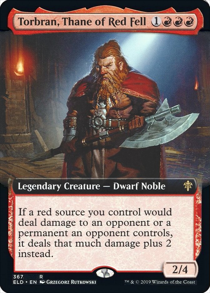 Torbran, Thane of Red Fell (Extended Art) [Throne of Eldraine] | Clutch Gaming