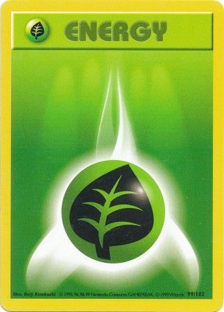 Grass Energy (99/102) [Base Set Shadowless Unlimited] | Clutch Gaming