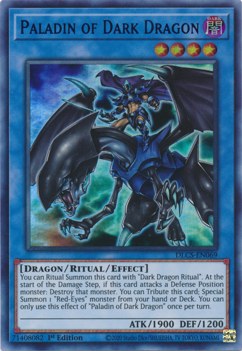 Paladin of Dark Dragon (Blue) [DLCS-EN069] Ultra Rare | Clutch Gaming