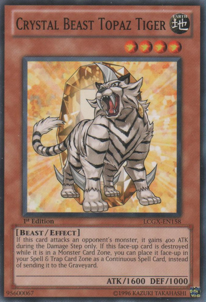 Crystal Beast Topaz Tiger [LCGX-EN158] Common | Clutch Gaming