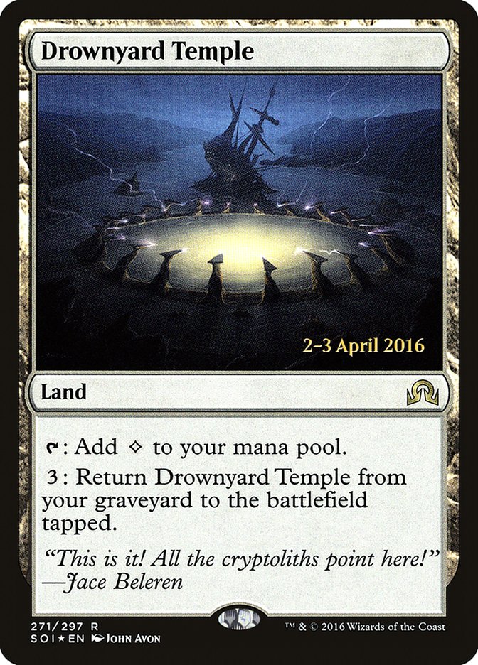 Drownyard Temple [Shadows over Innistrad Prerelease Promos] | Clutch Gaming