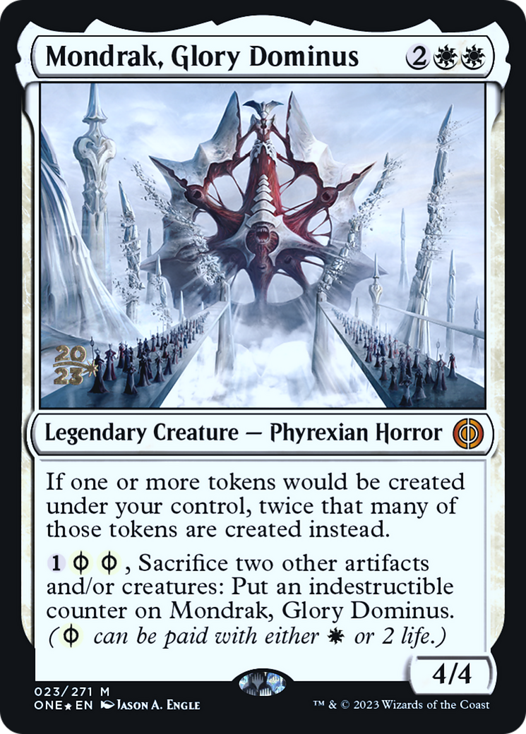 Mondrak, Glory Dominus [Phyrexia: All Will Be One Prerelease Promos] | Clutch Gaming