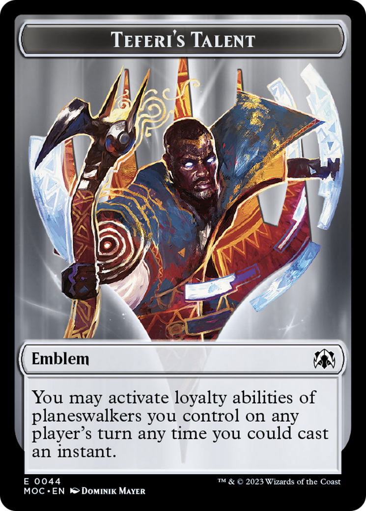 Teferi's Talent Emblem [March of the Machine Commander Tokens] | Clutch Gaming