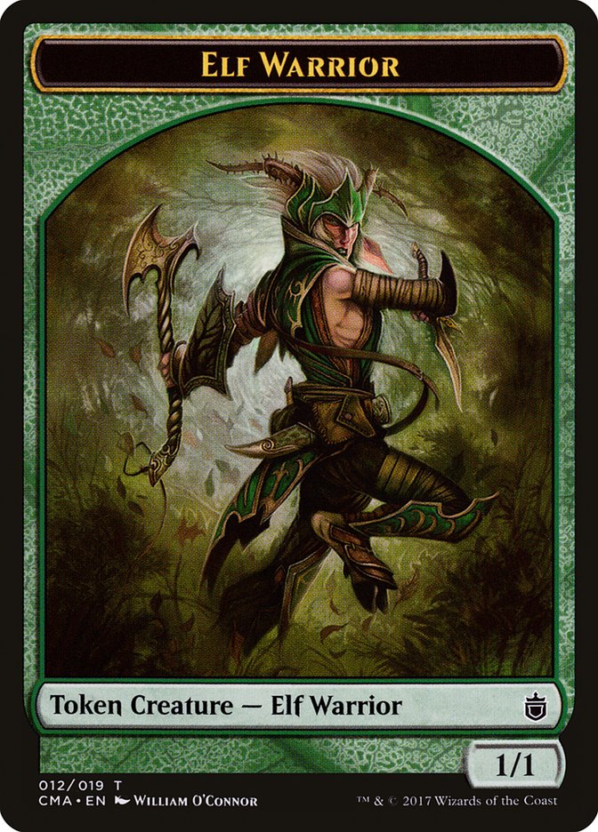 Elf Warrior Token [Commander Anthology Tokens] | Clutch Gaming