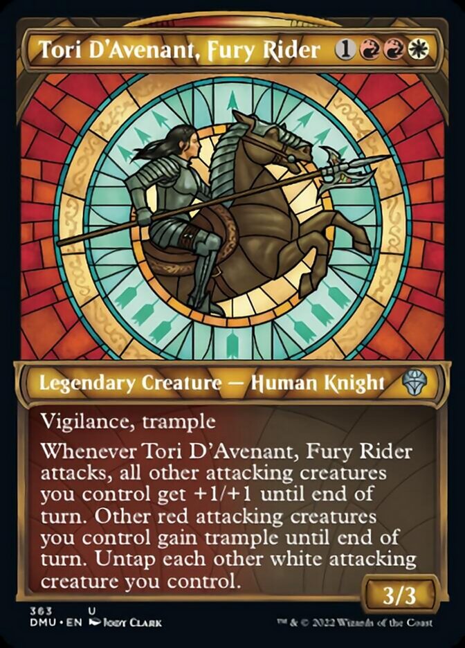 Tori D'Avenant, Fury Rider (Showcase Textured) [Dominaria United] | Clutch Gaming