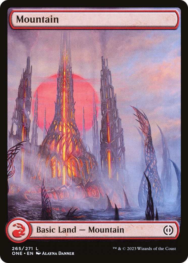 Mountain (265) (Full-Art) [Phyrexia: All Will Be One] | Clutch Gaming