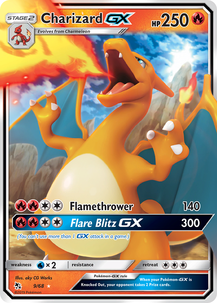 Charizard GX (9/68) [Sun & Moon: Hidden Fates] | Clutch Gaming